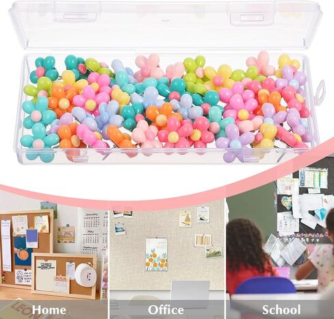 50Pcs Flower Push Pins, Cute Flower Thumb Tacks, Colorful Decorative Push Pins for Corkboard Bulletin Board Hanging Posters Wall Office Home and Classroom Organization in Saudi Arabia