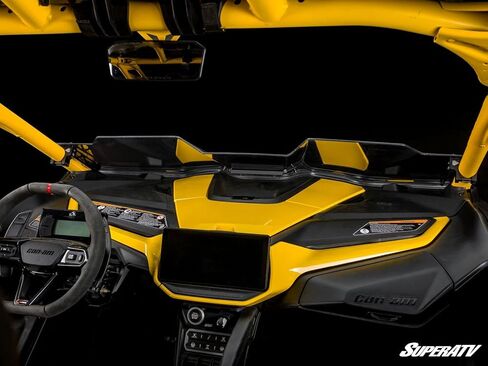 SuperATV Assault Industries Half Windshield Compatible with Maverick R, XR Optic Hard Coating, 1/4" Polycarbonate 250x Stronger Than Glass, Superior Protection and Sleek Style, USA Made in Saudi Arabia