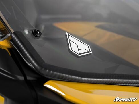 SuperATV Assault Industries Half Windshield Compatible with Maverick R, XR Optic Hard Coating, 1/4" Polycarbonate 250x Stronger Than Glass, Superior Protection and Sleek Style, USA Made in Saudi Arabia