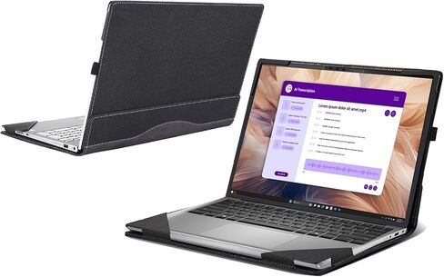 Laptop Case for Dell Pro 14 Plus PB14250[not Compatible with Any Other Model] ，Pro 14 Plus Laptop or 2-in-1 PB14255，PU Leather Inside Pocket Cover (Dark Gray) in Saudi Arabia