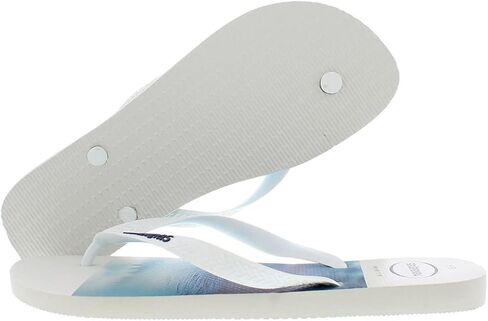 Havaianas Hype FC Mens Sandals Size 11/12, Color: White/White/Blue-White in Saudi Arabia