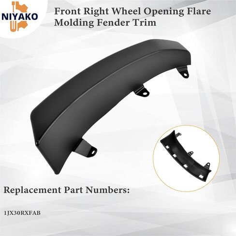 1JX30RXFAB 1JX30RXFAA Front Right Wheel Opening Flare Molding Fender Trim Fit 2011-2018 Ram 4500 5500 Passenger Side in Saudi Arabia