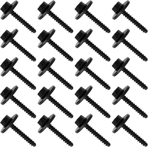 WZP 20 PCS Fender Liner Screws, Auto Body Fender Screws Bolt Fasteners, Car Accessories Bumper Screws, Replace # 11570498, Compatible with GM, Chevy, Camaro, Colorado, Cadillac, Buick, Cruze, BMW in Saudi Arabia