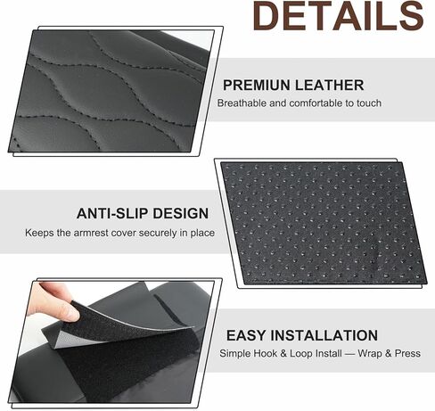 Center Console Cover for Mercedes-Benz C-Class 2015-2021 & GLC 2016-2022 (300 350 400 AMG 43/63), Leather Armrest Pad with Storage Pockets in Kuwait