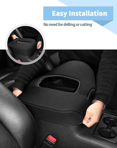 غطاء مسند ذراع وحدة التحكم المركزية Voodona متوافق مع Chevy Silverado 2007-2013، لسيارة Chevy Avalanche/Suburban/Tahoe 2007-2013، لسيارة GMC Yukon 2007-2013 in Saudi Arabia
