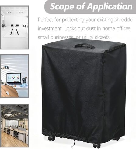 غطاء تمزيق الورق متوافق مع BONSEN S3112، مقاوم للماء 420D أكسفورد 12 ورقة و16 ورقة أغطية تمزيق بطاقات الائتمان ذات القطع الصغير للمكتب المنزلي، غطاء فقط (15.6 بوصة طول × 10.6 بوصة عرض × 19.7 بوصة ارتفاع) in Kuwait