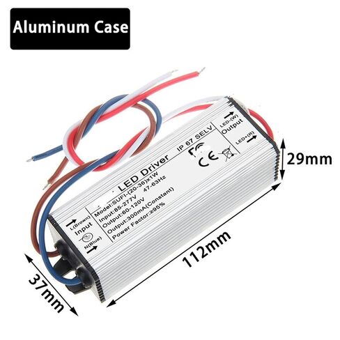 1 قطعة LED سائق 20 واط 24 واط 30 واط 36 واط محول محول 300mA 450mA 600MA 900MA إمدادات الطاقة الكاشف LED سائق ضوء إمدادات الطاقة (حالة الألومنيوم ، 60-120 فولت 300 مللي أمبير) in Saudi Arabia
