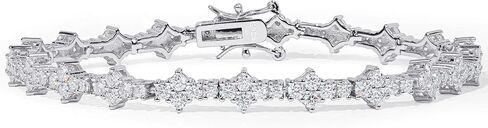 Moissanite Tennis Bracelet for Women & Men, 925 Sterling Silver 18K White Gold Plated, D Color VVS1, Sparkling Diamond Tennis Chain, Luxury Jewelry Gift with GRA Certificate in Saudi Arabia