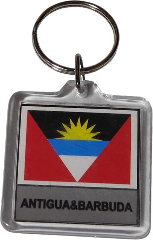Trade Winds Antigua & Barbuda Country Flag Acrylic Double Sided Keychain Key Chain KF-009 in Saudi Arabia