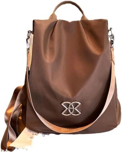 3-Way Crossbody Oxford Cloth Bag - Anti-Theft Multi-Purpose Large Capacity Oxford Cloth Lightweight Shoulder Bag (Brown) in Saudi Arabia