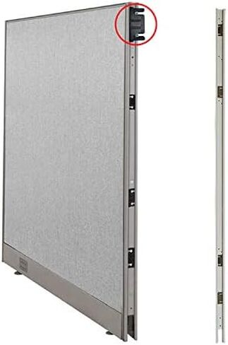 GOF 1 Person Workstation Cubicle (6'D x 6'W x 4'H) / Office Partition, Room Divider (60" h Cubicle with Desk, Walnut) in Saudi Arabia