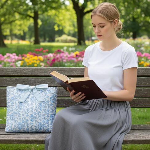 غطاء الكتاب المقدس مبطن مع القوس الكتاب المقدس كم كتاب حمل حقيبة قابلة للغسل حقيبة الأناجيل الحقيبة الحقيبة حامل الأناجيل 12.6x10.6in خمر الأزهار مبطن الكتب الحقيبة للنساء الكتب عاشق الهدايا in Saudi Arabia