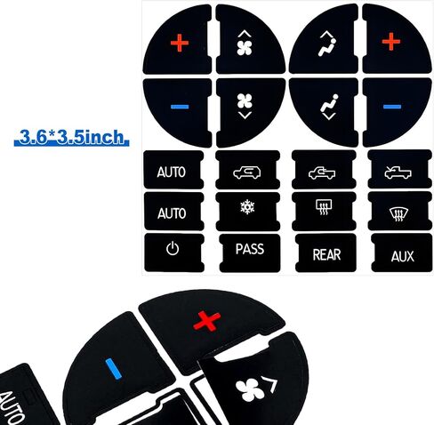 Rear Radio Volume Control, AC Panel Sticker & Radio Volume Control Knob Replaces OEM 22912547, Automotive Dash Button Repair Kit for 2007-2015 Tahoe Suburban Avalanche in Saudi Arabia