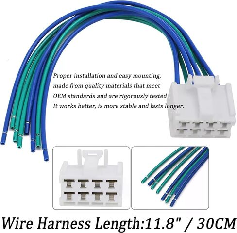 8 Wires HVAC A/C Climate Control Panel Connector Wiring Harness Pigtail Plug for Toyota Tacoma 2004-2015 2.7L/4.0L Replaced OE# 55900-04020 55900-04070 in Saudi Arabia