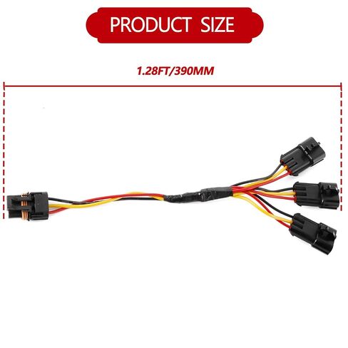 3-Way Pulse Bar Splitter fit Polaris RZR Ranger General, 1 to 3 Lead Add 3 Accessory Power Ports Plug & Play 12AWG (1PC) in Saudi Arabia