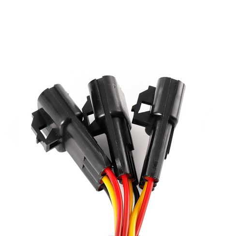 3-Way Pulse Bar Splitter fit Polaris RZR Ranger General, 1 to 3 Lead Add 3 Accessory Power Ports Plug & Play 12AWG (1PC) in Saudi Arabia