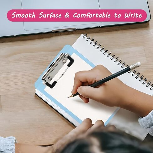 CEYAZYE 8 عبوات من ألواح الحافظة الصغيرة مقاس 4x6 بوصة، لوحة مشبك صغيرة ملونة مع مشبك منخفض المستوى، لوحات حافظة بلاستيكية قابلة للتعليق، حامل نموذج مستندات مذكرة الكتابة لمستلزمات المكتب والفصول الدراسية in Kuwait