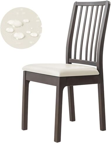 PU Chair Cover,Leather Chair Cover,Dining Room Chair Cover,Waterproof and Stain-Resistant,Stretchable and Elastic Fabric(White) in Saudi Arabia