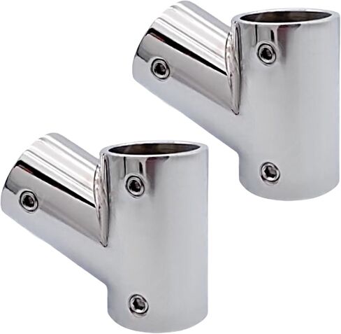 MARINE CITY Heavy Duty 316 Grade Stainless Steel Marine Grade Casting Boat Hand Railing Fittings 7/8 Inches Round Base 60 Degree Tube Base (Pack of 2) in Saudi Arabia