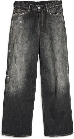 Acne Studios Men's 1981 U Black Trafalgar Loose Fit Jeans in Saudi Arabia
