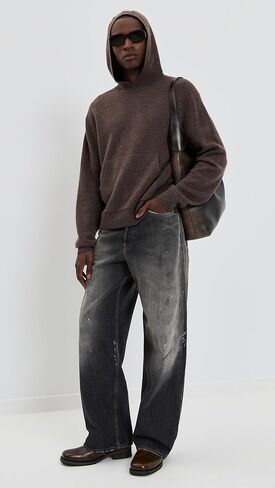 Acne Studios Men's 1981 U Black Trafalgar Loose Fit Jeans in Saudi Arabia