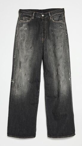 Acne Studios Men's 1981 U Black Trafalgar Loose Fit Jeans in Saudi Arabia