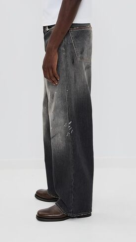 Acne Studios Men's 1981 U Black Trafalgar Loose Fit Jeans in Saudi Arabia