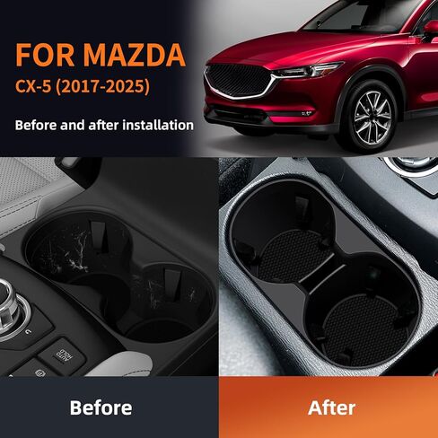 حامل الكأس المركزي لـ 2017-2025 Mazda CX-5 ملحقات تخزين التحكم المركزي غير القابلة للانزلاق من السيليكون in Saudi Arabia