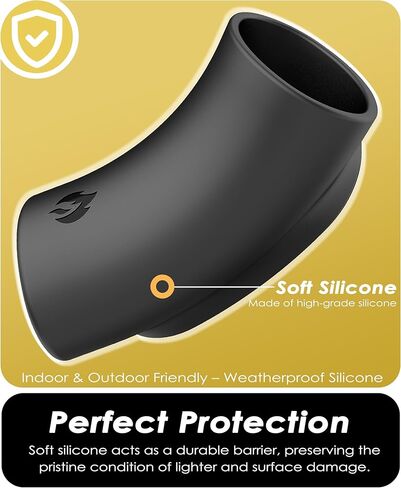 Silicone Lighter Holder with 3M Adhesive – Multi-Purpose Chapstick Holder for Lip Balm, Keys, Small Essentials – Weatherproof, Strong Hold for Indoor & Outdoor Use 3 Pack Black in Kuwait
