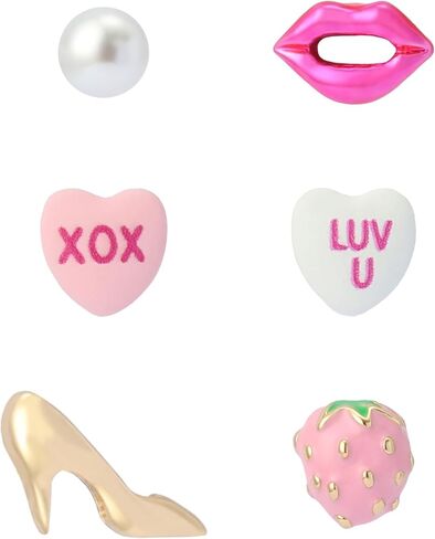 Betsey Johnson Jewelry Women's Sweetheart Lips 6-Single Stud Earring Set in Saudi Arabia