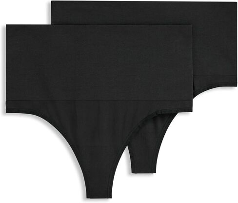 Jockey Women's Shapewear Skimmies Seamfree Tummy Smoothing Thong - 2 Pack in Saudi Arabia