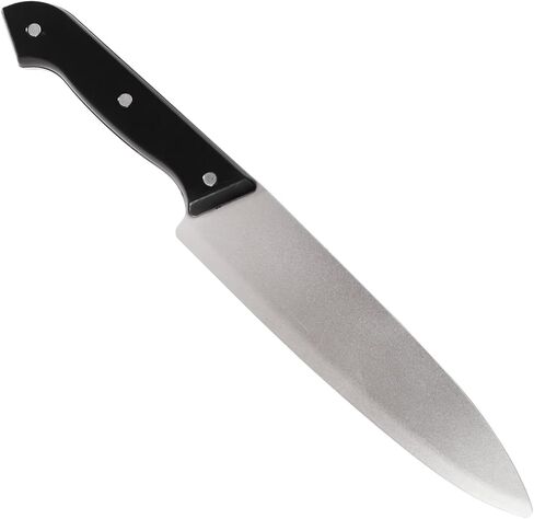 سكين مزيف - دعامات مزحة واقعية لقتل الجزار، ملحقات سكين وهمية لحفلات الهالوين الرعب والأفلام التنكرية (رمادي) in Kuwait