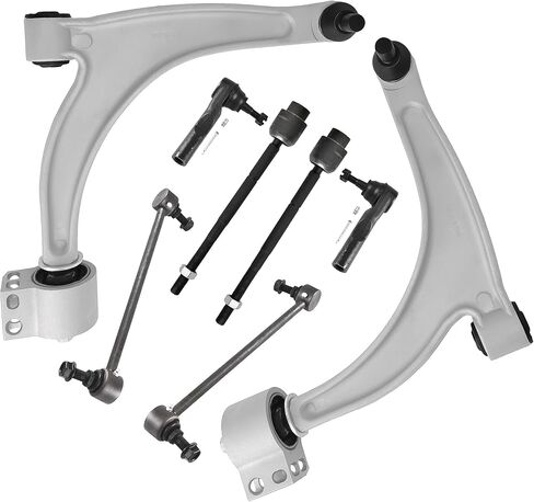 8pcs Suspension Kit for Chevy Malibu 2004-2012 Pontiac G6 2005-2010 Saturn Aura 2007-2009, Front Lower Control Arms with Ball Joints Sway Bar Links Inner and Outer Tie Rod Ends in Saudi Arabia