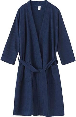 Lightweight Full-Length Robes For Women Waffle Kimono Bathrobe - Soft, Fast-Drying, Long-Lasting Cotton Blend Unisex in Saudi Arabia