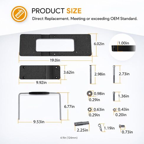 1854023 MKA-23 Composite Quick Release Bracket, Quick Mounted Plate Replacement for Riptide Electric Steer Trolling Motor, Black Composite in Kuwait