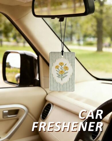 ريفي الربيع الأزهار سيارة الهواء المعطر 4 قطع، Cottagecore زهرة الجمالية شنقا معطر الهواء للسيارات خزانة الكتب درج، لطيف اكسسوارات السيارات جرلي للنساء الفتيات in Kuwait