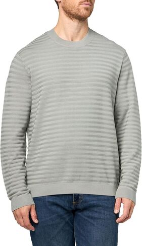 Armani Exchange Men's Long Sleeve Textured Crew Neck in Saudi Arabia