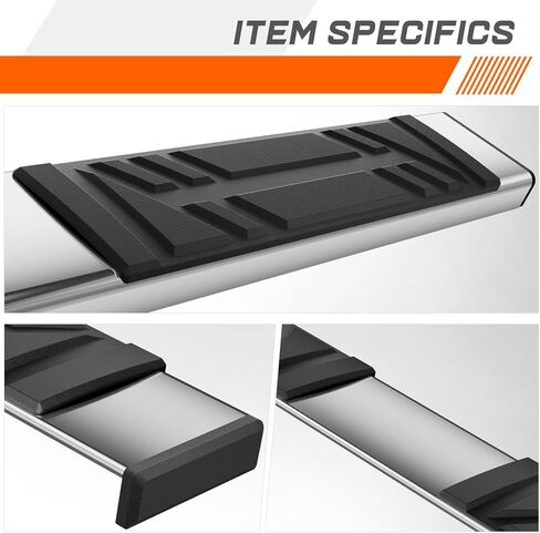 PM PERFORMOTOR 6.5" Running Boards Compatible with 2020 2021 2022 Telluride Palisade, Pair of Stainless Steel Side Rails Step Bars with 6 Pcs Brackets, Polished Chrome/Black in Saudi Arabia