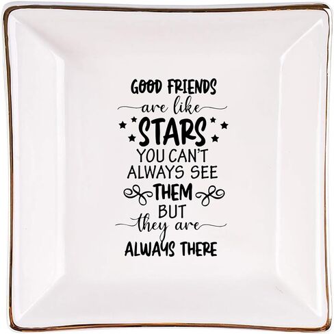 Thank You Jewelry Dish Ceramic Ring Holder – Appreciation Gifts for Women, Friends, Coworkers, Boss, Teacher – Trinket Tray for Rings, Earrings, Keys, Desk Décor in Saudi Arabia