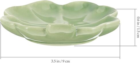 Kichvoe Four-Leaf Clover Ceramic Jewelry Tray Shamrock Ring Holder Trinket Dish for Home Vanity Desk Organizer 3.54X3.54X0.59 Inches in Saudi Arabia