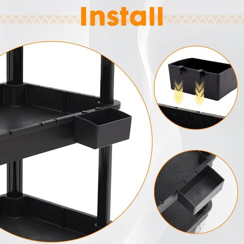 صندوق تخزين معلق من ELAFROS لعربة الأدوات - صندوق منظم سهل التركيب للأجزاء والأدوات الصغيرة، متوافق مع MF3، MF3P، T2AP، T3PB، T3PSB in Kuwait