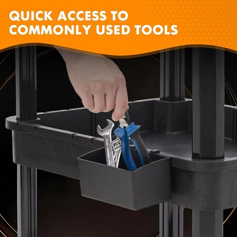 صندوق تخزين معلق من ELAFROS لعربة الأدوات - صندوق منظم سهل التركيب للأجزاء والأدوات الصغيرة، متوافق مع MF3، MF3P، T2AP، T3PB، T3PSB in Kuwait