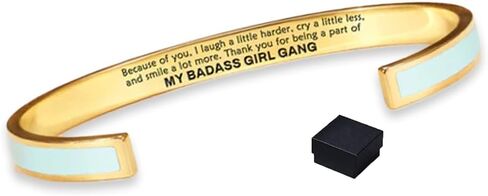 My Badass Girl Gang Multiple Color Bangle,My Badass Friend Gang Bracelet, Badass Bestie Bracelet, Friendship Bracelet, Inspirational Friendship Bracelet,Badass Girl Gang Bracelet for Women in Kuwait