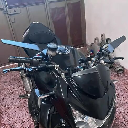 مرايا الرؤية الخلفية الجانبية لجناح الرياح للدراجات النارية متوافقة مع Z900 Z650 Z500 Z400 MT03 MT07 MT09 SP CB650R/F GSX-8S GSXS 750 1000 Svartpilen 401 Duk 390 Grom125 in Kuwait