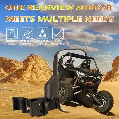 UTV Rear View Mirror for Kawasaki Ridge 999 2024-2026, Wide Angle Rearview Mirror for Side by Side, Breakaway Adjustable Clamp Mount Mirror for Off Road,B Side View Mirrors Pair in Saudi Arabia