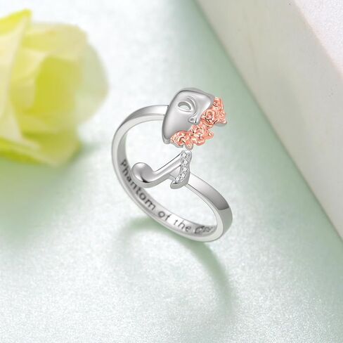 Phantom of the Opera Ring 925 Sterling Silver Phantom of the Opera Mask Pendant Broadway Music Theatre Gifts Jewelry for Women in Saudi Arabia