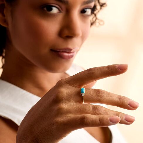 Ross-Simons Pure Collection Turquoise and Diamond Ring in 14kt Yellow Gold. Size 7 in Saudi Arabia