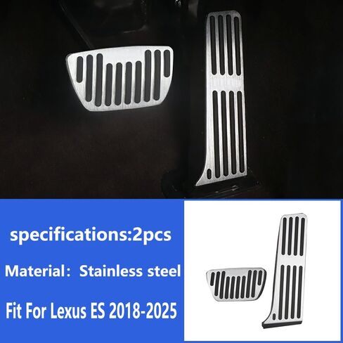 Car Aluminum Alloy Non-Slip Gas Brake Accelerator Foot Pedal Cover Fit for Lexus ES 2021-2025 ES250 ES300h ES350 Automotive Interior Accessories in Saudi Arabia