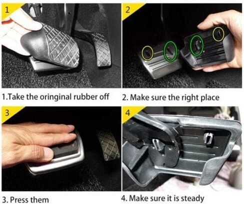 WANWU Stainless Steel Pedals Footrest Cover Accelerator Brake Compatible with Audi A3 S3 Golf 7 GTI MK7 2014 Skoda Octavia (MT) in Saudi Arabia
