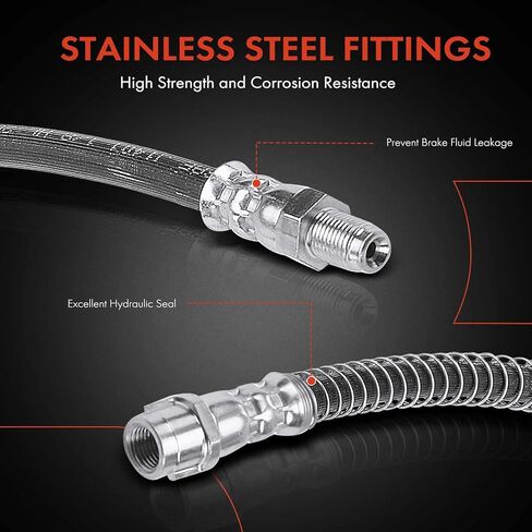 A-Premium Front Driver or Passenger Brake Hydraulic Hose Compatible with Select Mercedes-Benz Models - GLK250 2013-2015, GLK350 2010-2015 in Saudi Arabia